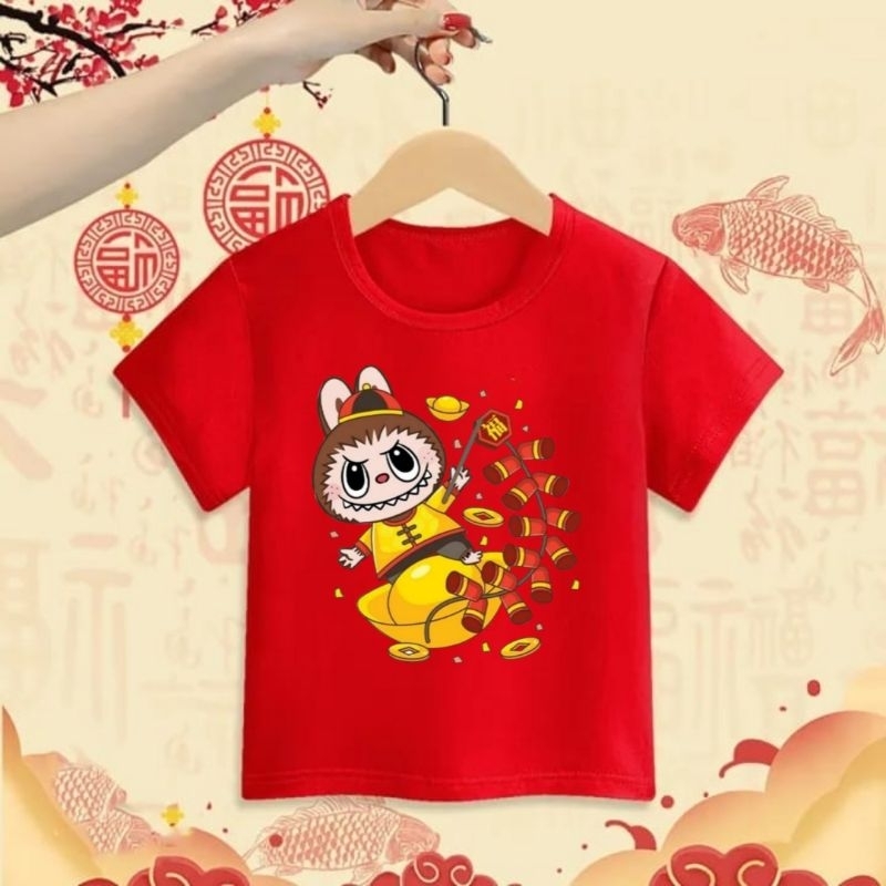 Baju kaos imlek 2025 Bayi Dan anak cowok-Cewek/Baju atasan imlek terbaru 2025