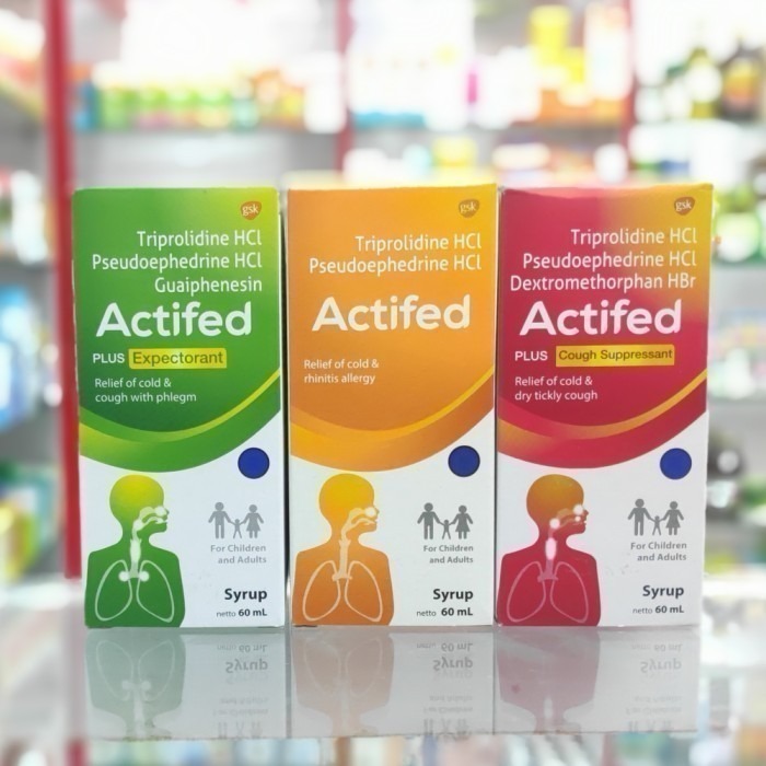 ACTIFED MERAH, KUNING, HIJAU - OBAT BATUK FLU