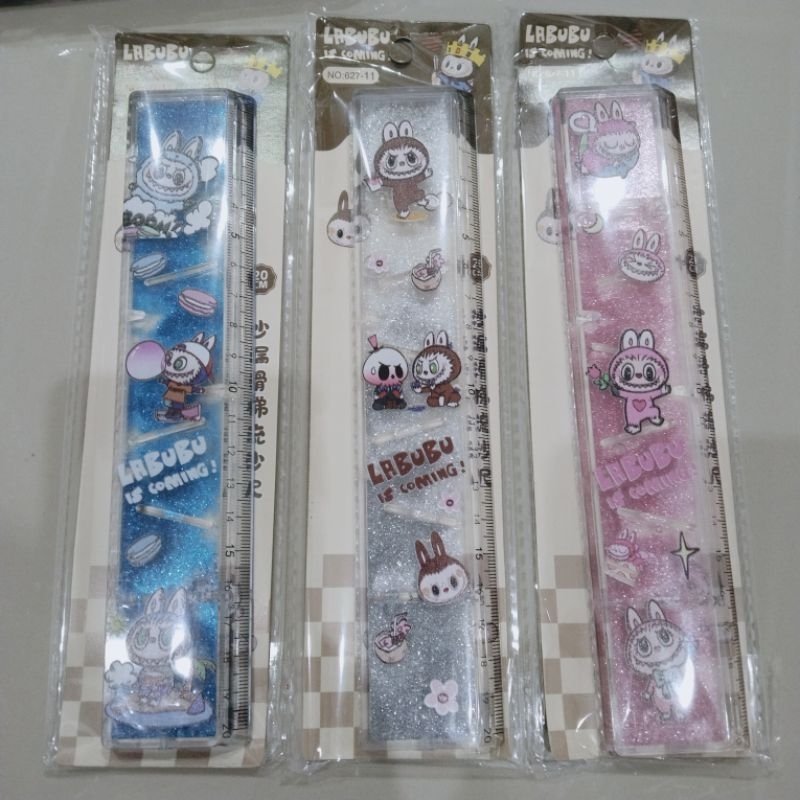 

[COD] Penggaris Glitter Motif Labubu 20cm