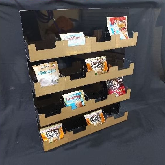 

Display Rak kopi sachet 4 tingkat