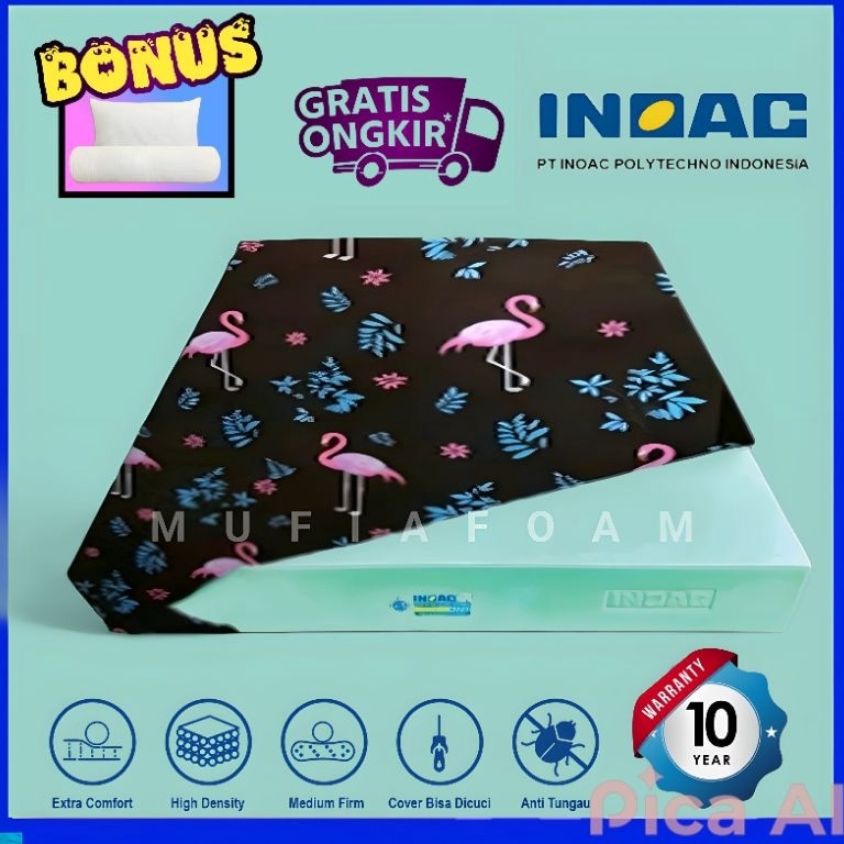 Terlaris PROMOKasur Busa INOAC Asli EON LG D23 Anti Kempes Garansi 1thn Bonus Bantal Guling