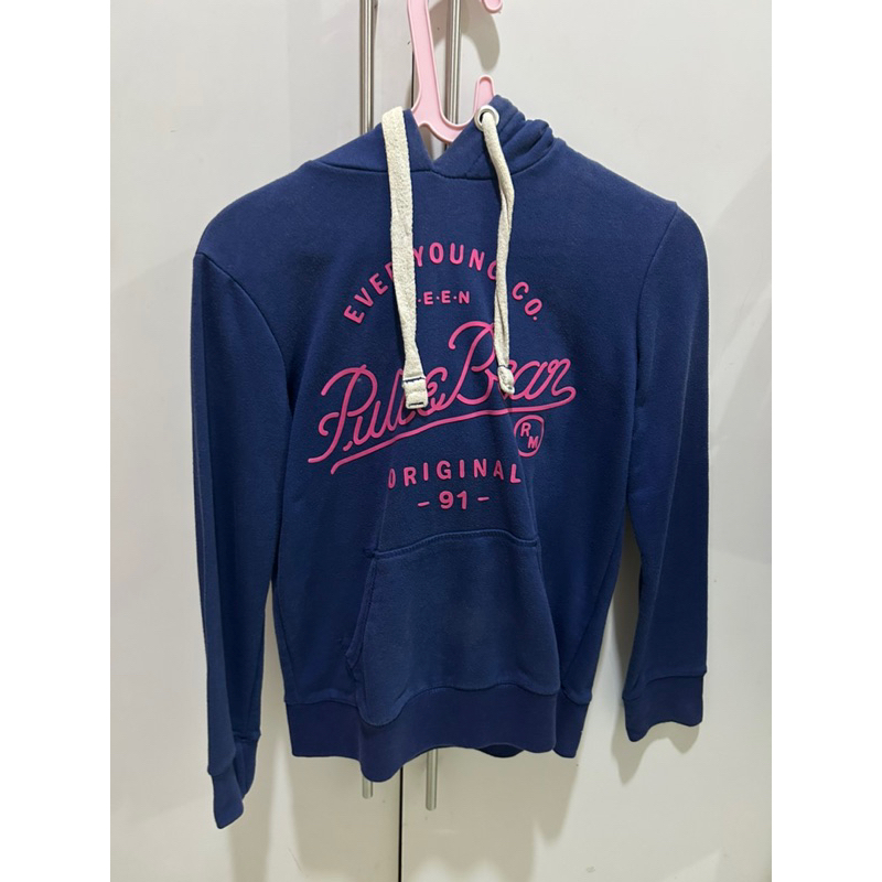 Pull&Bear Navy Pink Hoodie ORI Size XS