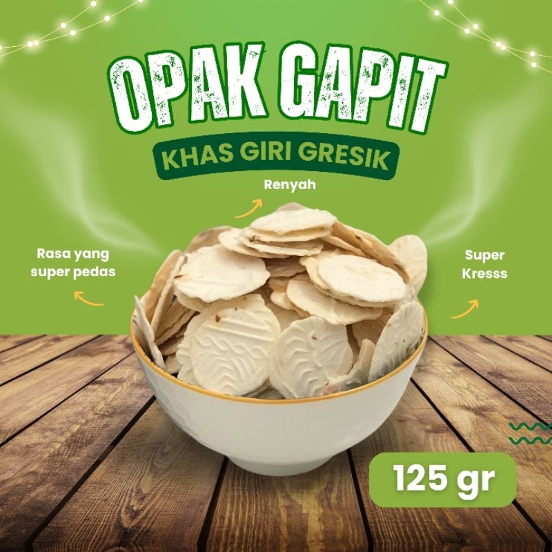 

Opak jepit pedas khas Giri, Gresik | Opak gurih | Opak pedas | Opak gapit | Opak koin.