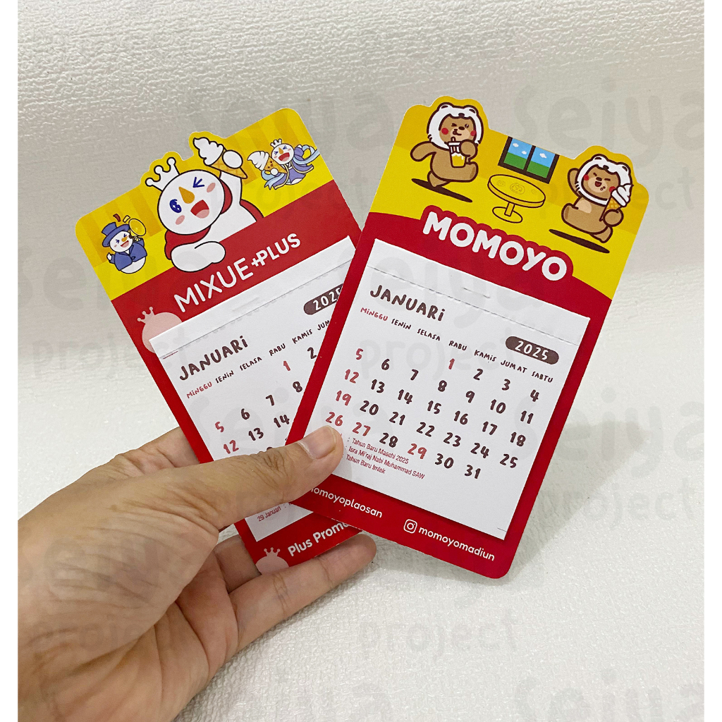 

KALENDER MINI MAGNET 2025 / SOUVENIR / ULTAH / WEDDING / PERNIKAHAN