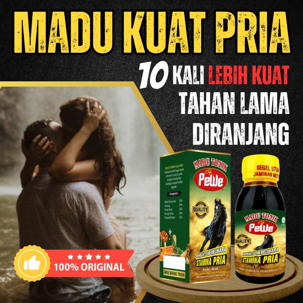 

Madu Tonik Pewe Asli Madukuat Herbal Stamina Pria Kuat Tahan Lama di Ranjang Aman Tanpa Efek Samping