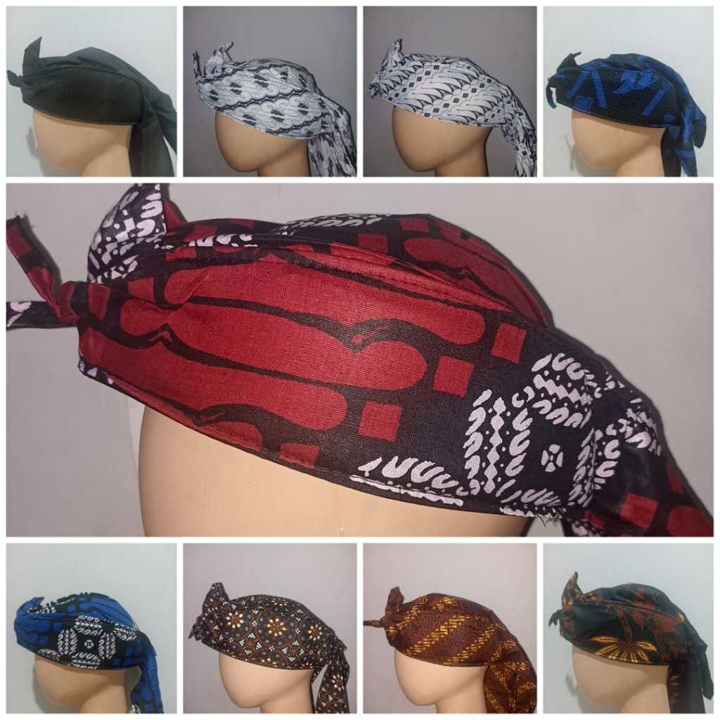 Ikat Kepala Tradisional Sunda Jawa Totopong Atas Tidak Bolong Topi Adat Udeng Praktis Tinggal Pakai