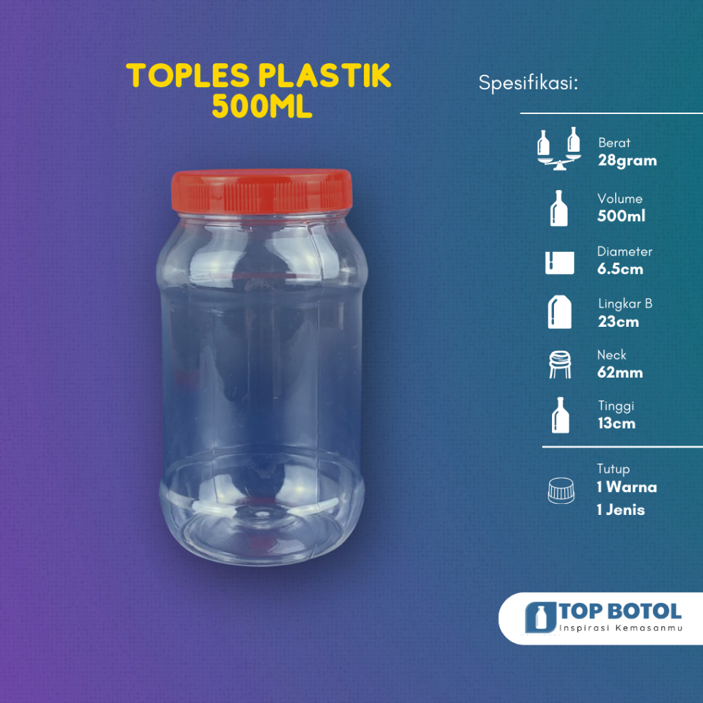 TOPLES BAWANG 500ML TOPLES BULAT 500ML TEBAL