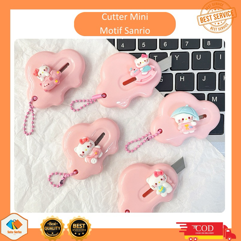 

T015 Mini Portable Cutter / Cutter Sanrio / Cutter Mini Cloud / Pisau Split Pemotong Kertas Pisau Pemotong Kertas Wallpaper Cutter Kerajinan