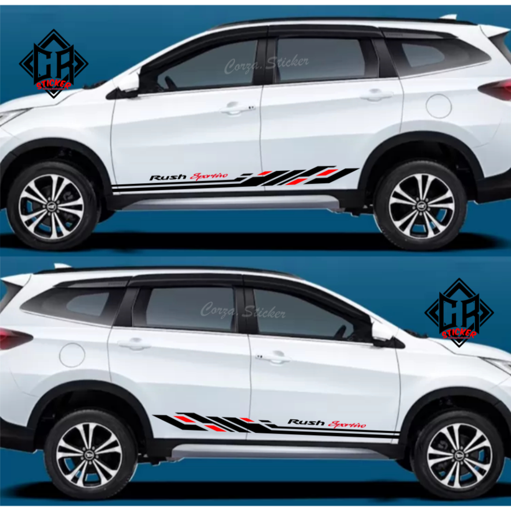 Sticker list body Toyota rush stiker cutting list mobil rush 2pcs