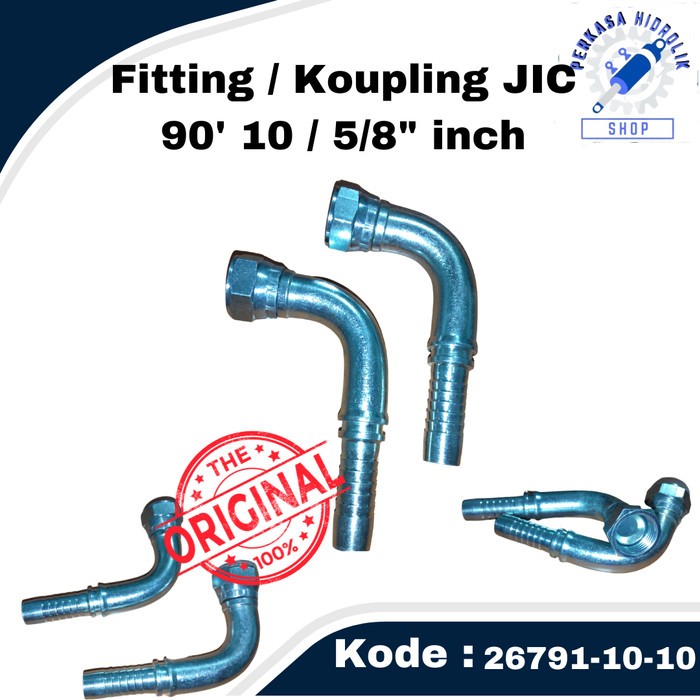 Kopling / Fitting Hose JIC 90° 10 / 5/8" Inch