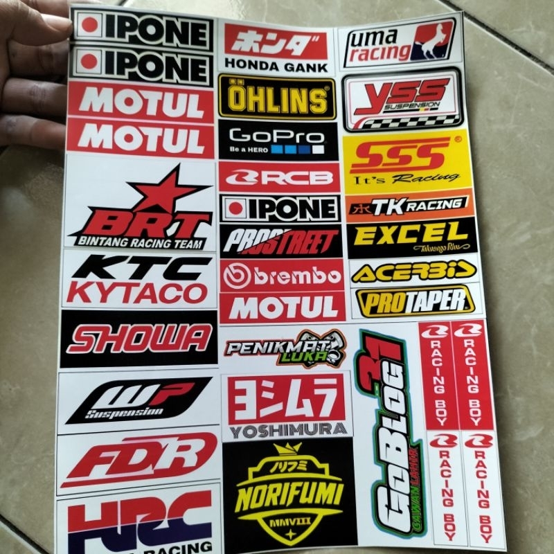 STIKER SPONSOR RACING | SRIKER PACK LOGO BRAND RACING | SRIKER HEREX RACING | STIKER MOTOR SPONSOR R