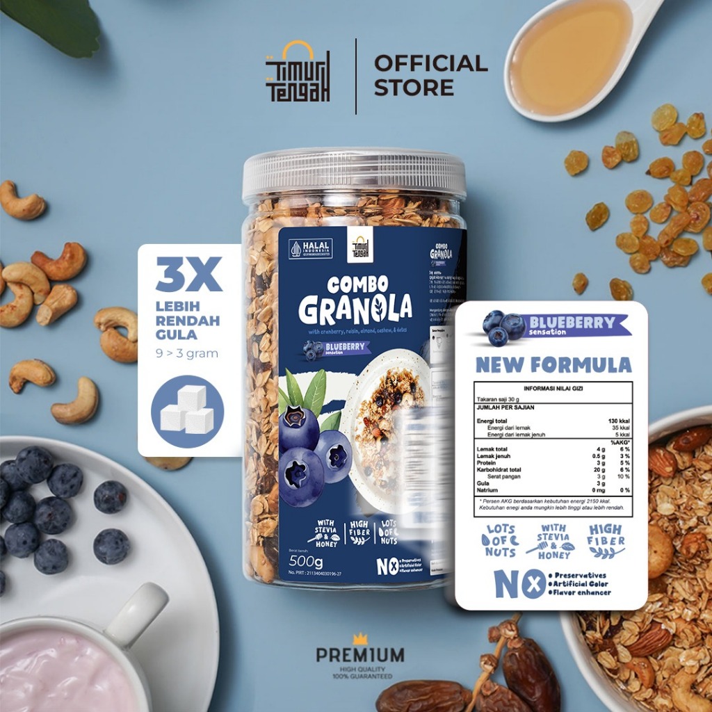 

Granola Bluberry 500 gr Timur Tengah Sereal Makanan Sehat