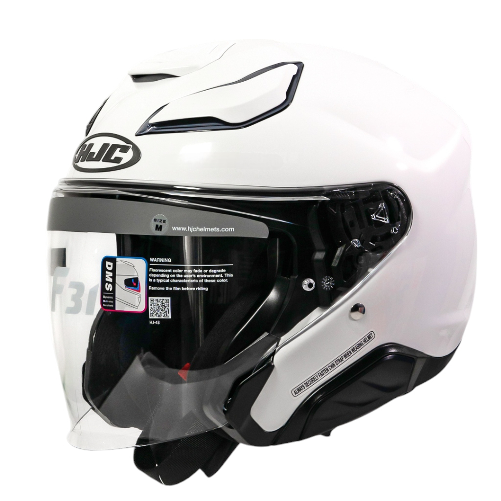 Helm HJC F31 White Gloss Half Face
