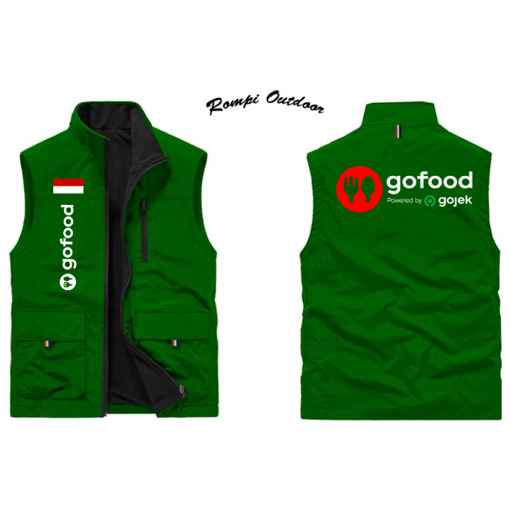 Rompi Vest | Jakey Gojek Food | Rompiy Gojek Food | Rompi Kasual Go Food | Rompi Driver Go Food | Ro