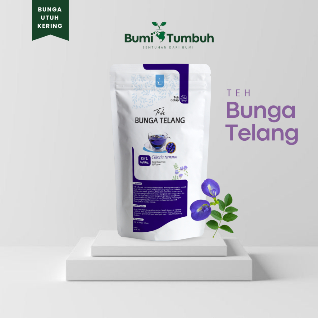 

Bumi Tumbuh - Teh Bunga Telang Kering Organik Premium-Butterfly Pea Organic