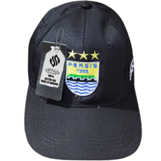 Topi Hitam Persib 1933 / Topi Baseball Logo Persib / Topi Bordir Persib Murah Berkualitas