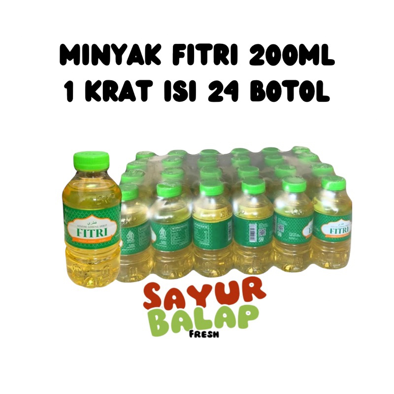 

1 Krat Minyak Fitri 200ml isi 24 botol Minyak Goreng Fitri Mini