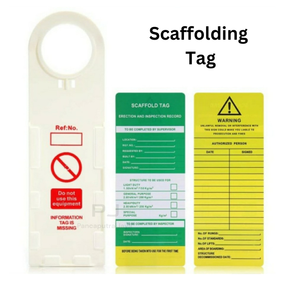 Scaffolding Tag Holder / Scaffolding Inspection Tag / Tag Inspeksi Keselamatan Scaffold