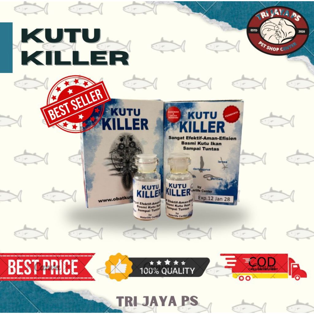 KUTU KILLER OBAT KUTU IKAN PEMBASMI KUTU PADA IKAN HIAS DAN KOI