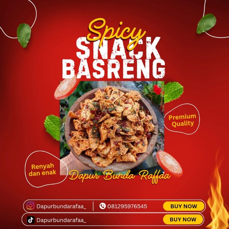 

Keripik Basreng Pedas Daun jeruk 500G