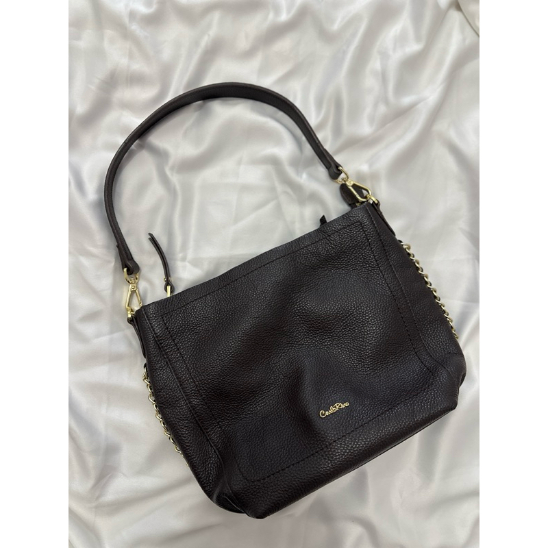 Preloved PL Carlo Rino Hobo Shoulder Bag Brown