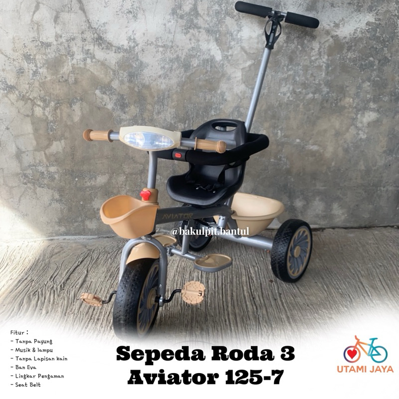 Sepeda Anak Roda 3 Tiga Tricycle Aviator 125-7 | sepeda Roda 3 Aviator 125-7
