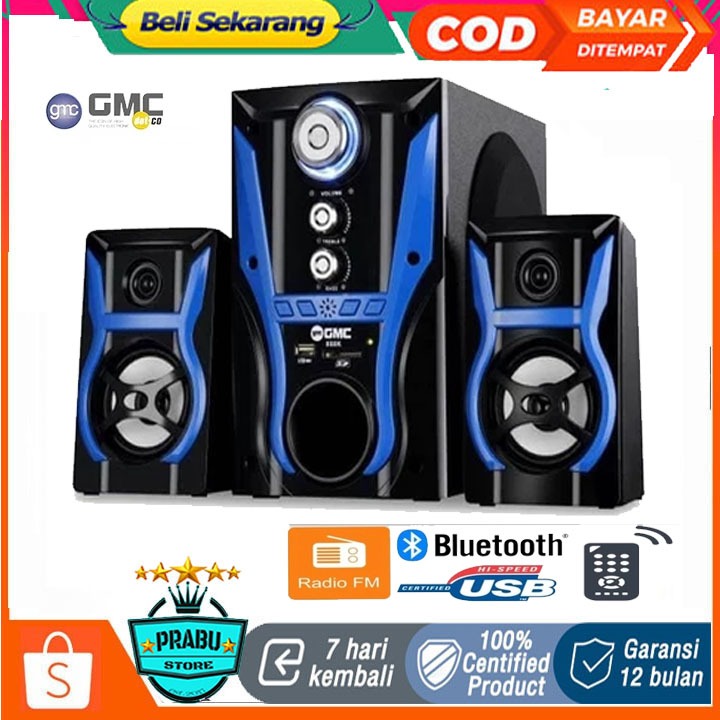 Speaker GMC 888D3 BT Bluetooth Aktif Multimedia Speker suara mantap promo new