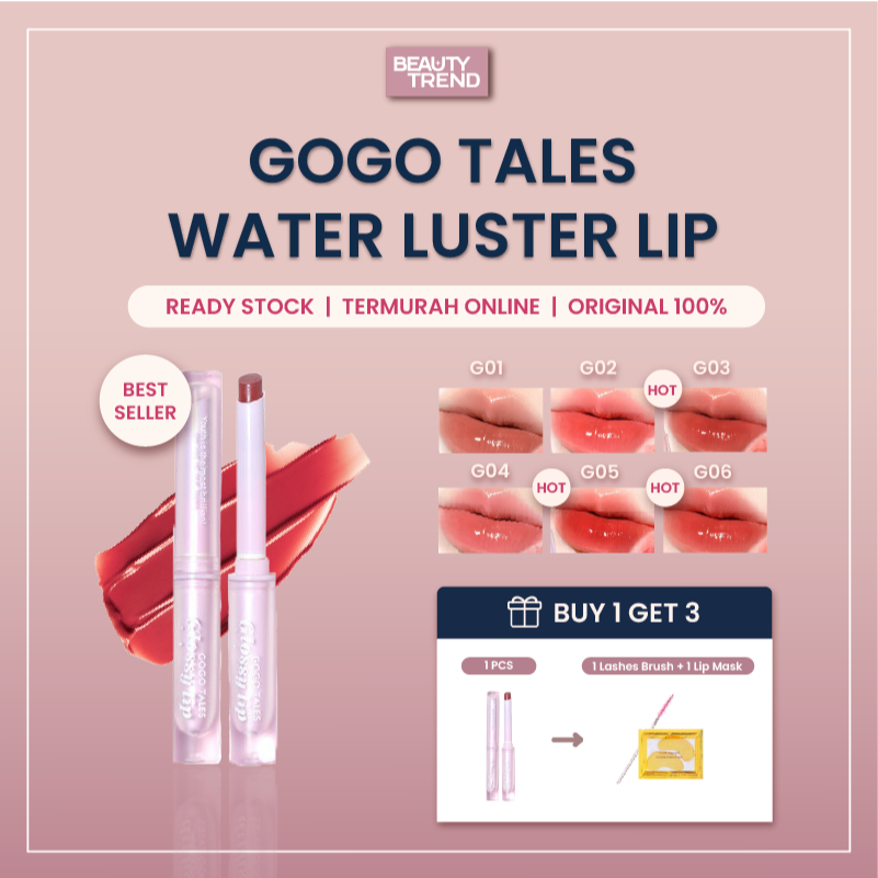 [READY ORI] Gogo Tales Water Luster Lip Gogo Tales Lipgloss Gogo Tales Airpods Lip Cream GT661