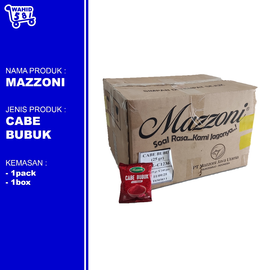 

Mazzoni Cabe Bubuk / Bubuk Cabe 25g x 240pcs