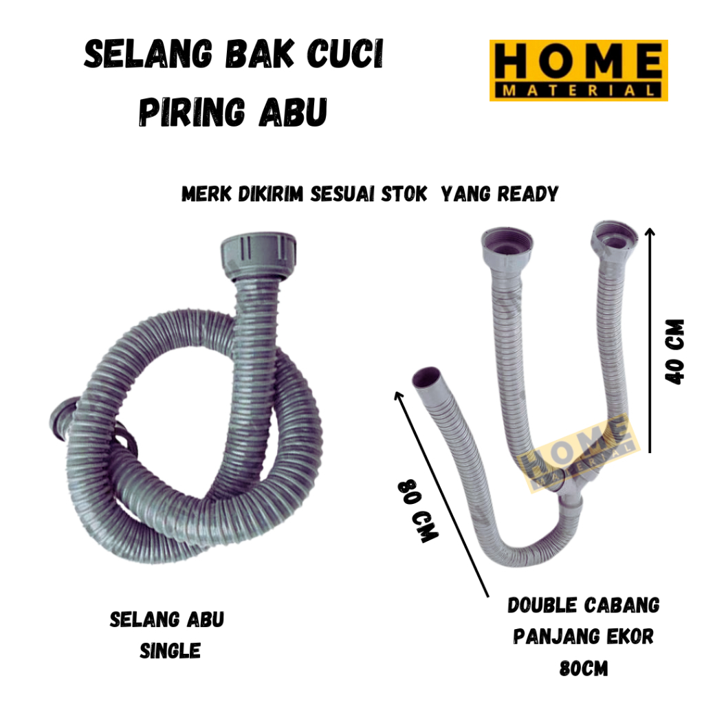 SELANG BCP DOUBLE ABU TEBAL | Selang Bak Cuci Piring | Selang BCP Cabang Abu Abu