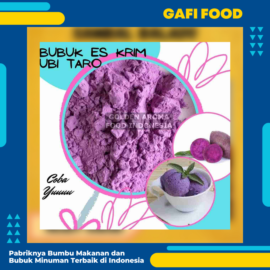 

Bubuk ES CREAM Aneka Rasa Ubi Taro Premix 1KG Ice Cream KWALITAS PREMIUM / SERBUK ES KRIM Powder