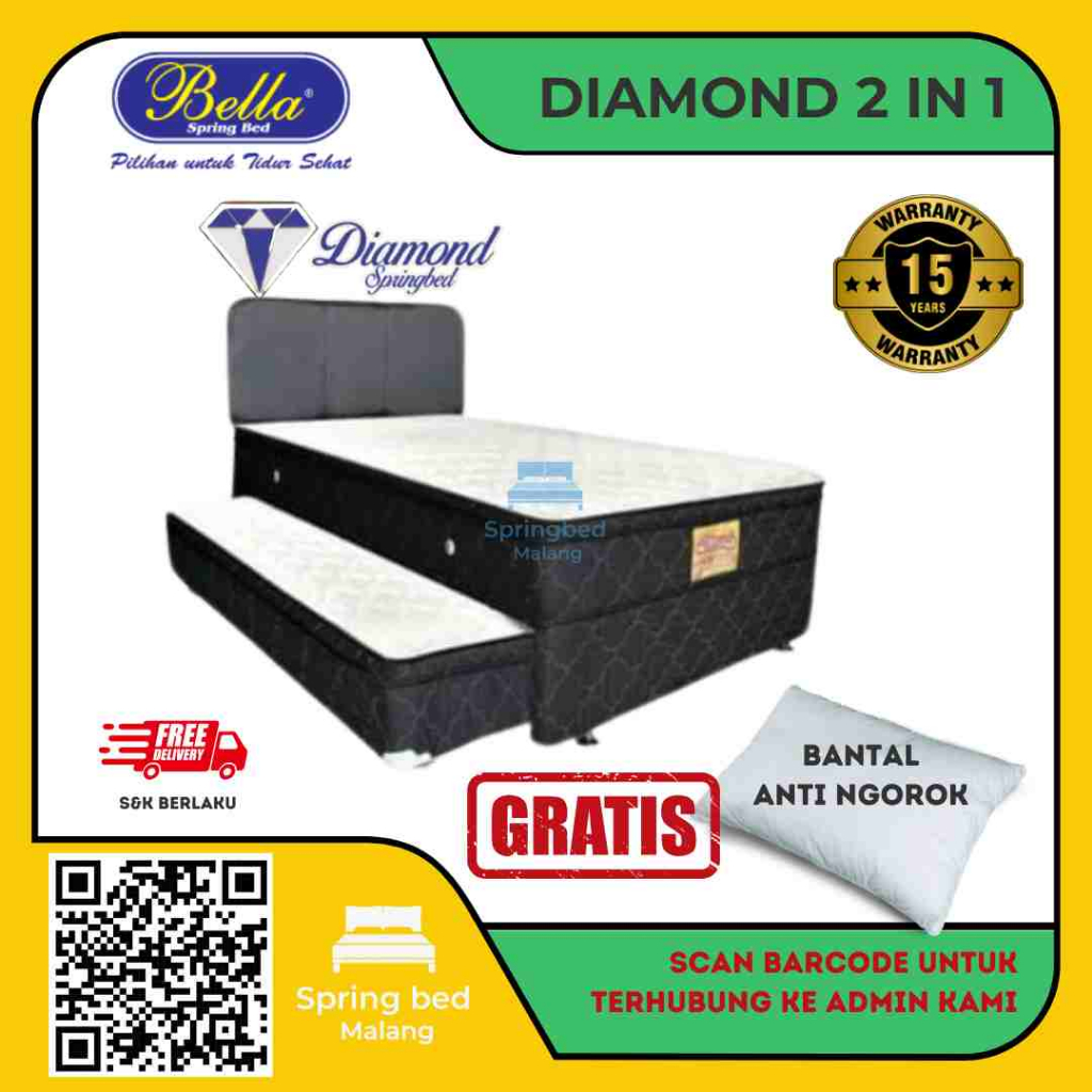 springbed 2in1 Diamond by Bella Springbed 100x200 120x200 140x200