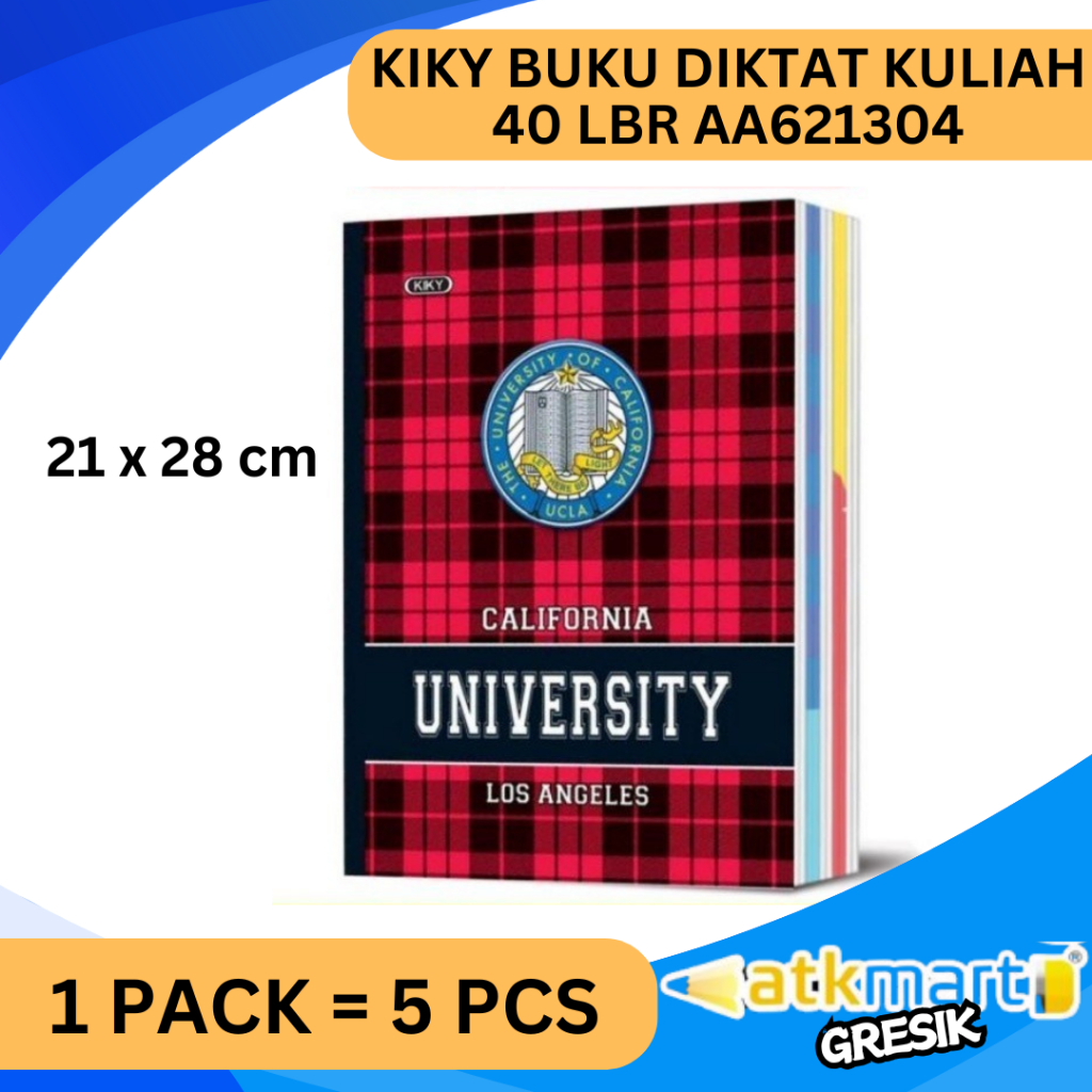 

Buku Tulis Diktat Kuliah Kiky 40 Lembar ( 1 Pack/5 Buku) - Kiky Buku Diktat Kuliah 40 Lembar