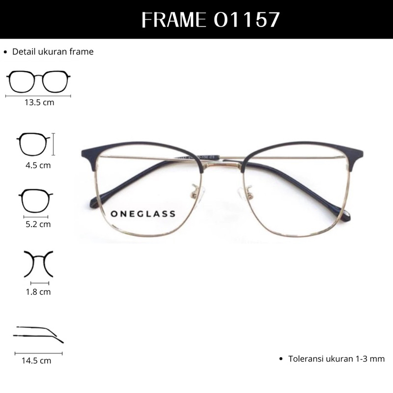 𝗢𝗻𝗲𝗴𝗹𝗮𝘀𝘀 - Frame Kacamata O1157 Unisex