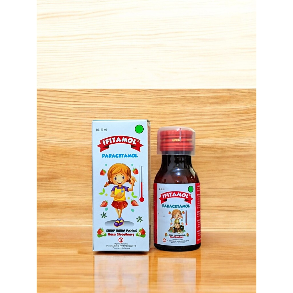 Ifitamol paracetamol anak syrup rasa strawberry 60 ml