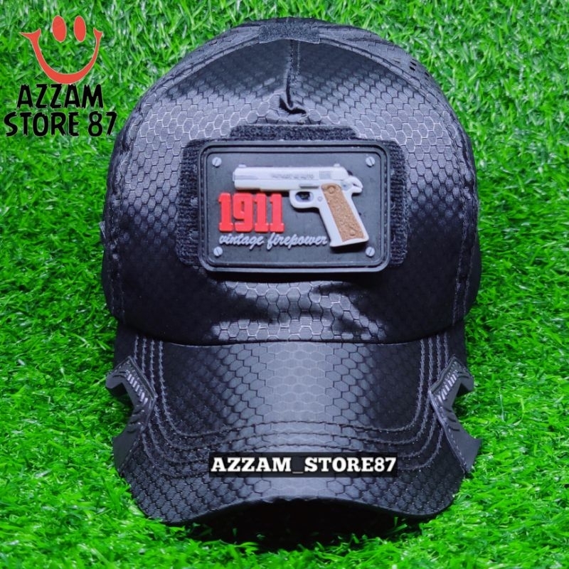 Topi Coak Honeycomb Black Black OPS Baseball Caps Tactical Lasercut Free Patch FN1911 3D Best Qualit