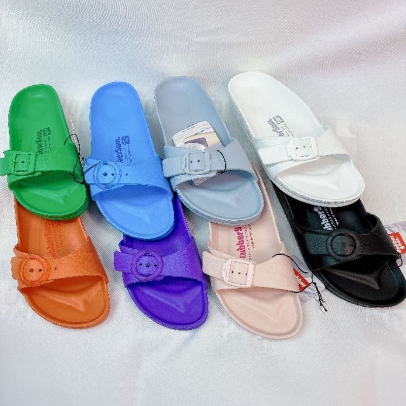 TERMURAH SANDAL RUBBER SOUL SLIDE MADE IN BANGKOK THAILAND / SANDAL BKK / SENDAL SELOP WANITA IMPORT