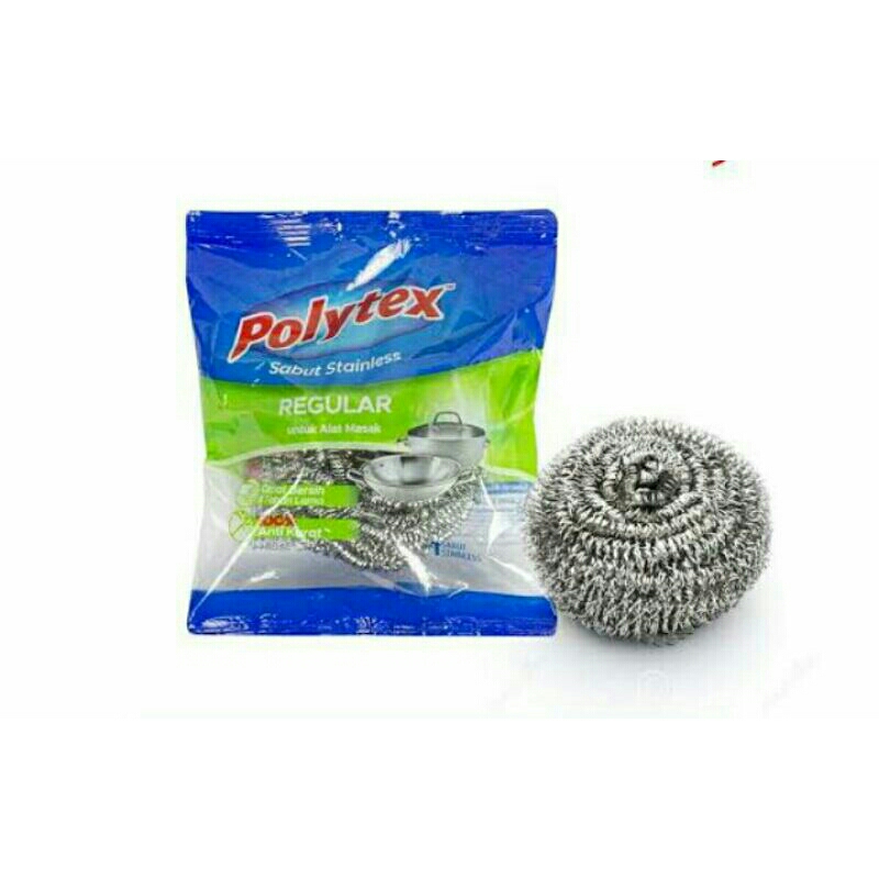SABUT STAINLESS KAWAT POLYTEX-SABUT SPON POLYTEX 1PCS- SABUT CUCI PIRING-SABUT KAWAT-SPON-POLITEK