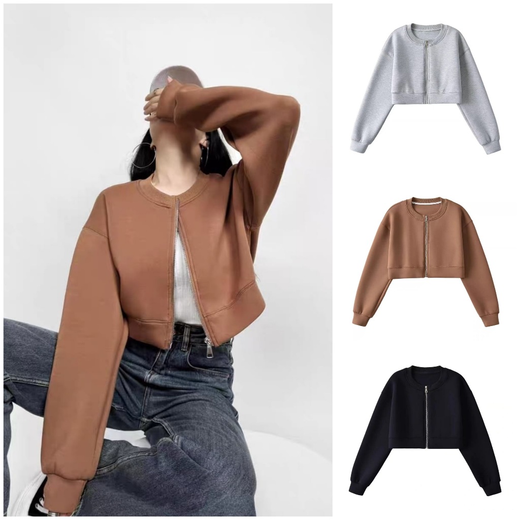 Classic jaket bomber croope wanita - varsity jaket - jaket bomber - jaket korea