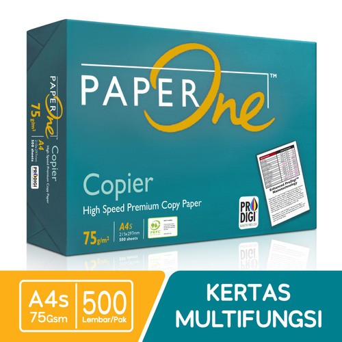 

KERTAS HVS 75 GSM A4S PAPERONE | MITRA ABADI KATALOG