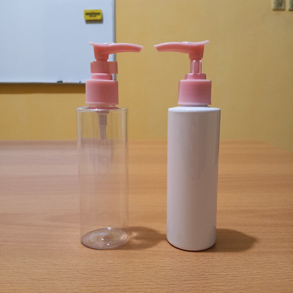 Botol Pump 150ml / Botol Lotion 150ml / Botol RF 150ml tutup Pump Lotion Pink