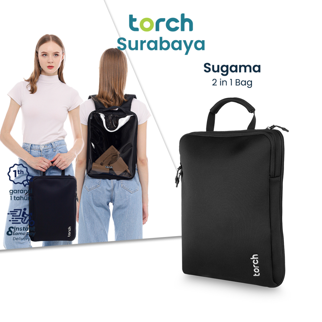 TORCH Sugama Tas Gendong Laptop Minimalis Wanita Pria 14 Inch Tas  Anti Air