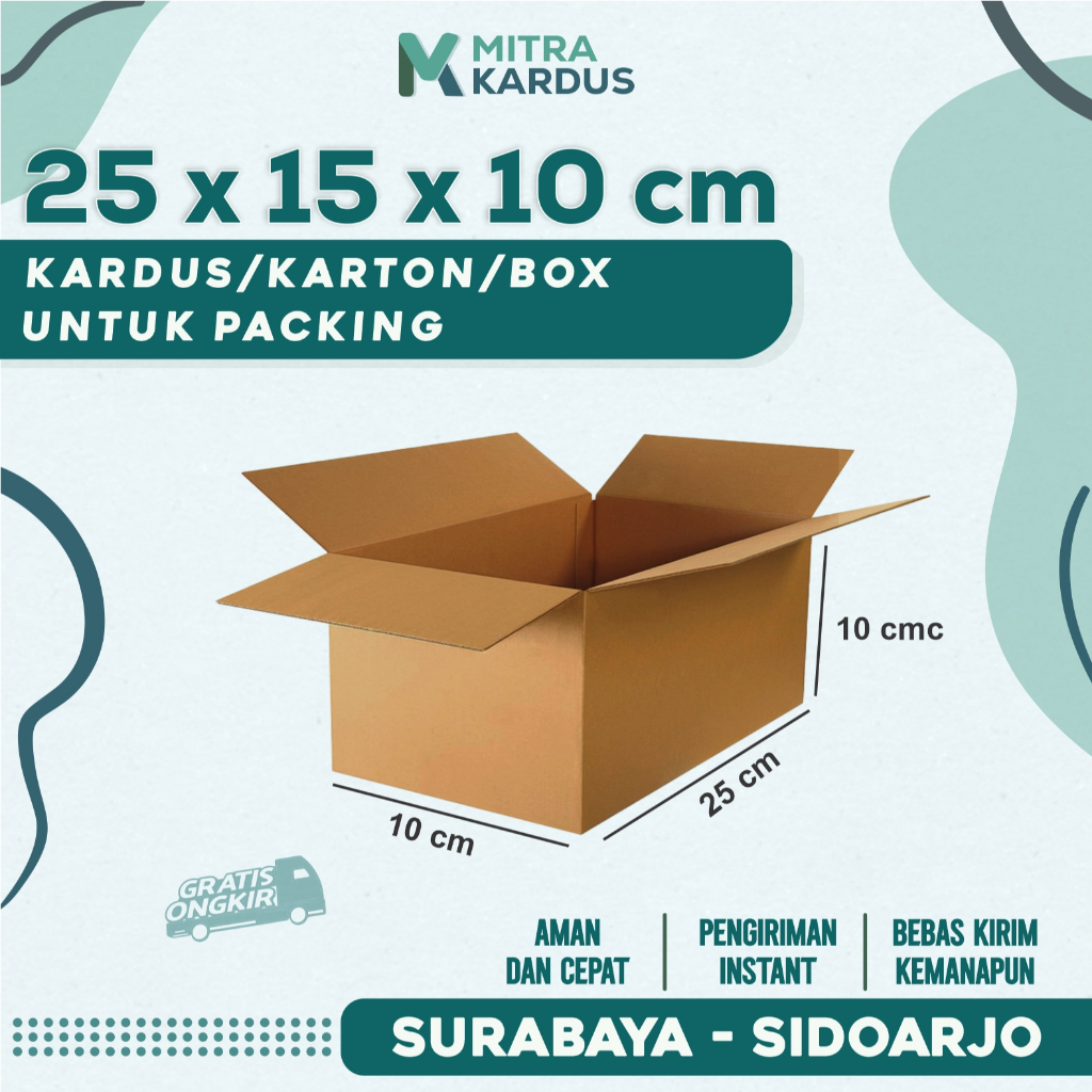 

kardus packing 25x15x10 cm / box karton corrugated single wall premium / Box Packing packing online