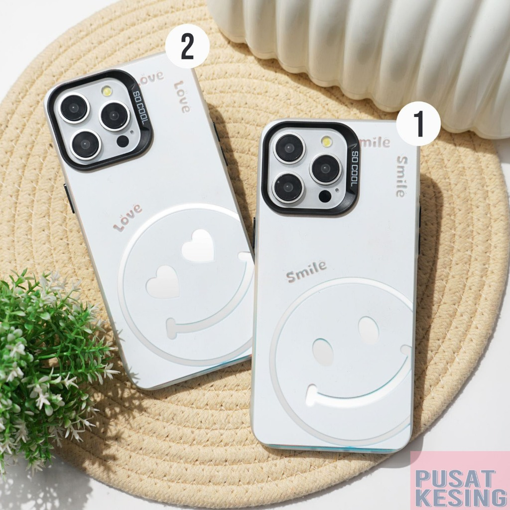 [IMD-08] SOFTCASE HOLOGRAM MOTIF LOVE SMILE TERBARU For All Type hp OPP* VIV* RE*LME XIA*MI INFIN*X 