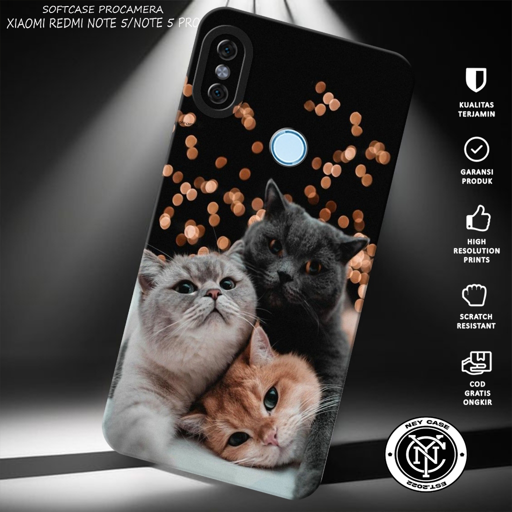 Case compatible for XIAOMI REDMI NOTE 5 / NOTE 5 PRO - Casing XIAOMI Terbaru 2025 { Case CAT } Silik