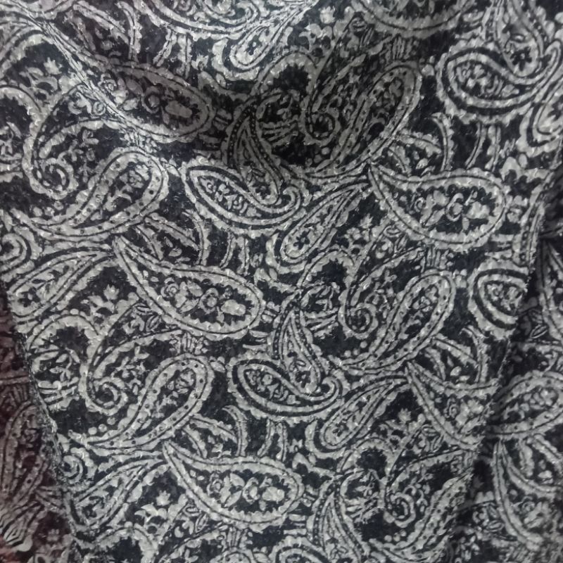 Kain - Kain Sifon Braso Bulu Motif Abstrak Import - Kain Sifon Braso - Kain Meteran Fst | Harga Per 