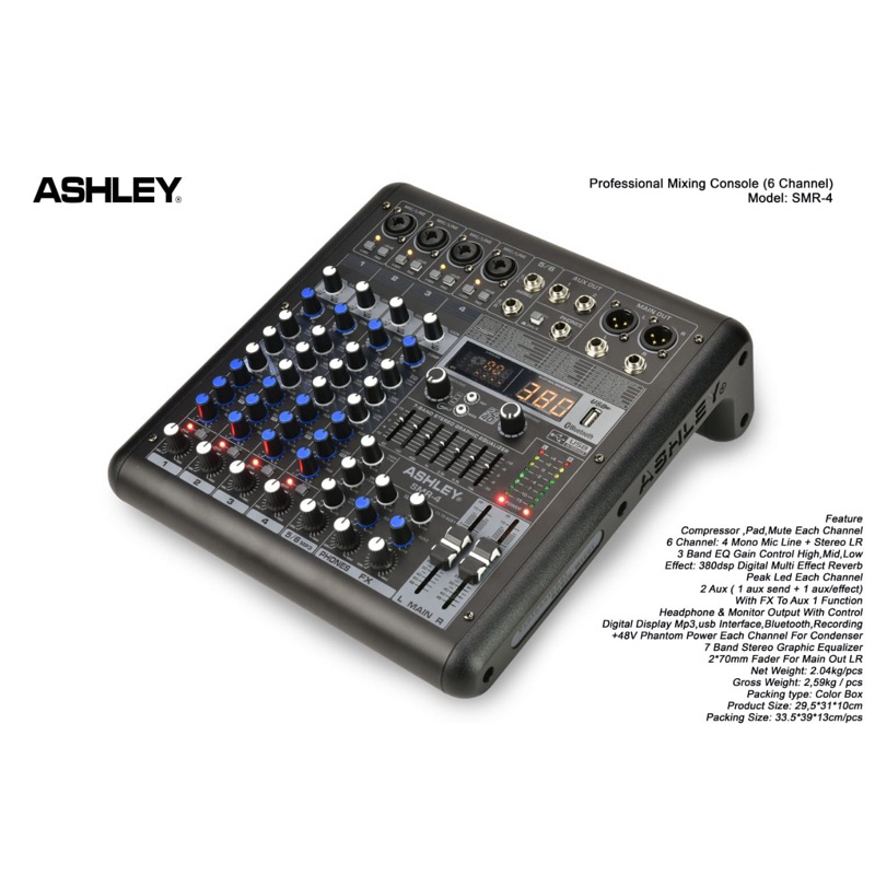 Mixer Ashley Smr 4 Smr4 Original 4 Channel