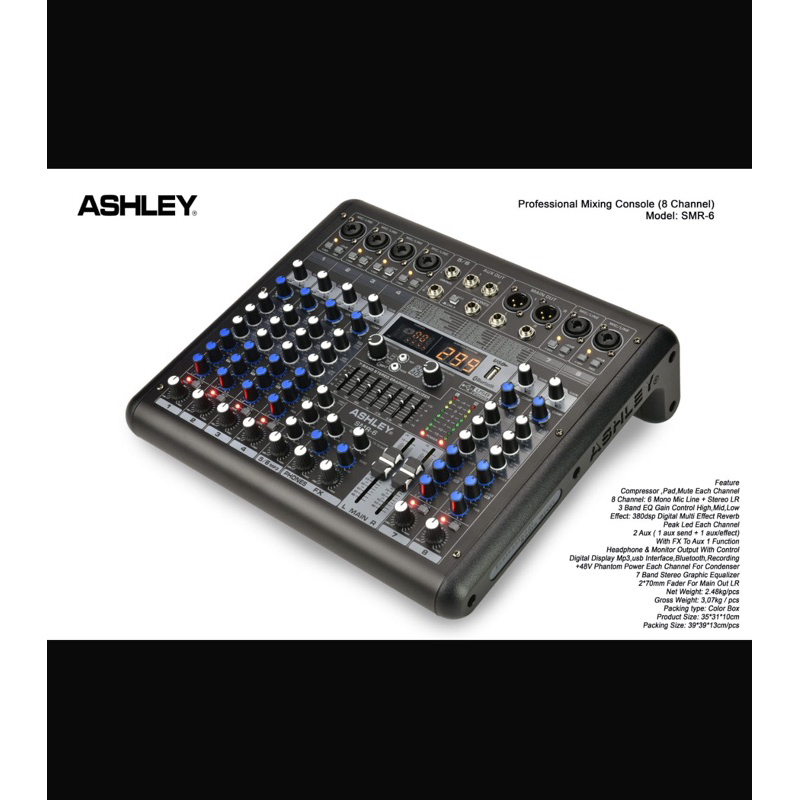 Mixer Ashley Smr6 6channel ORYGINAL Ashley Smr 6