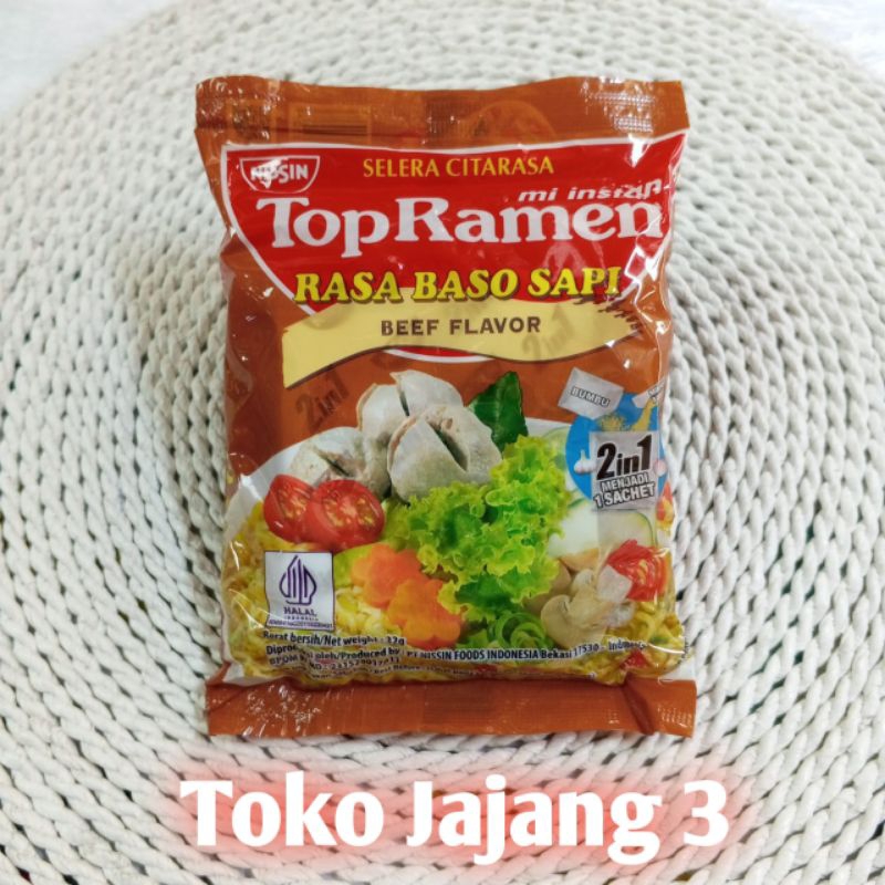 

MIE TOP RAMEN - Mie Top Ramen Rasa Baso Sapi @32gr - Mie Instan Murah