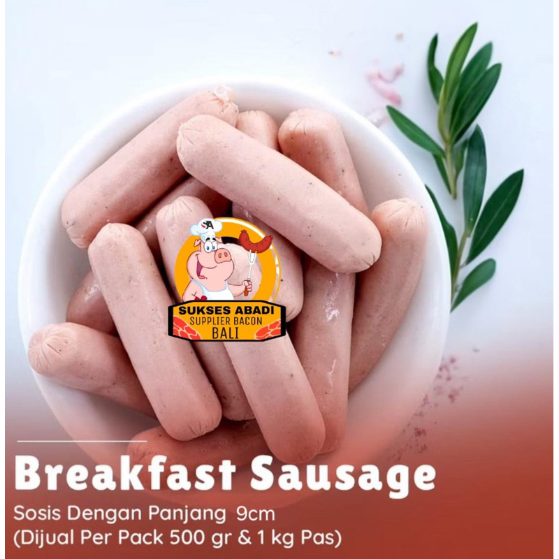 

BREAKFAST SAUSAGE PORK SOSIS COCKTAIL BABI ASLI BALI 500 GRAM SUPER ENAK UNTUK SARAPAN HOTEL